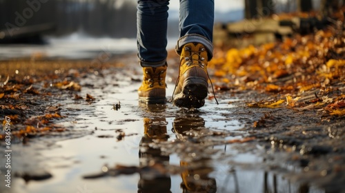 Woman Wearing Rain Rubber Boots Walking, Wallpaper Pictures, Background Hd 