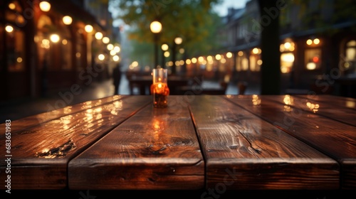 Wooden Table Blur Traffic View Through  Wallpaper Pictures  Background Hd 