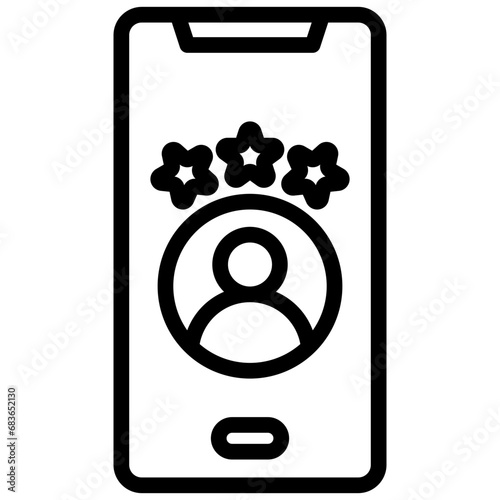 Online Reputation Outline Icon