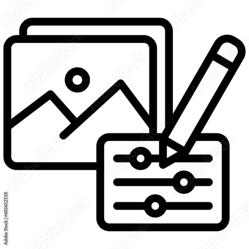 Image Editing Outline Icon