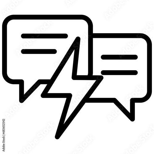 Crisis Leadership Outline Icon