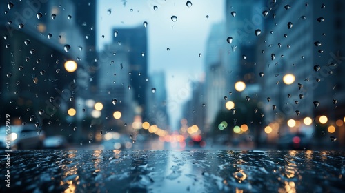 Rain Drops On Window Big City, Wallpaper Pictures, Background Hd  © MI coco