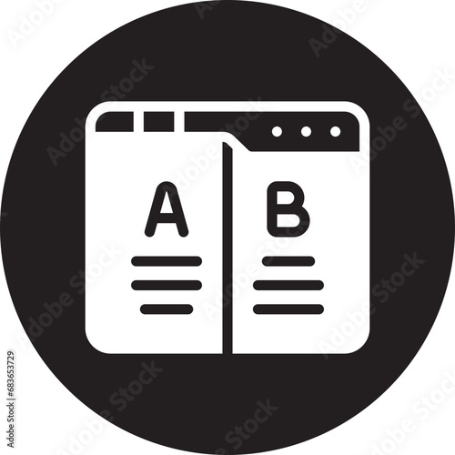 ab testing glyph icon