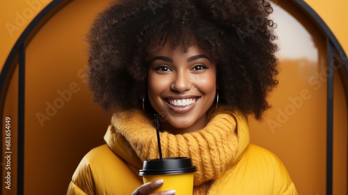 Happy Teen Holding Mug Looking Through, Wallpaper Pictures, Background Hd 
