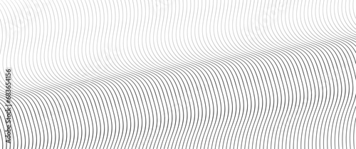 Vector abstract gray pattern of lines wave Transparent background, stripe pattern white line background.