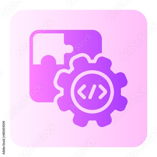 system integration gradient icon