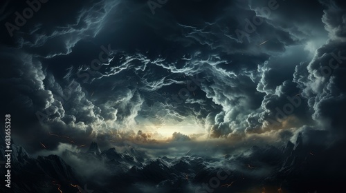 Dark Dramatic Sky Black Stormy Clouds, Wallpaper Pictures, Background Hd 