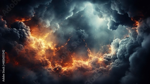 Dark Sky Heavy Clouds Converging Violent, Wallpaper Pictures, Background Hd  © MI coco