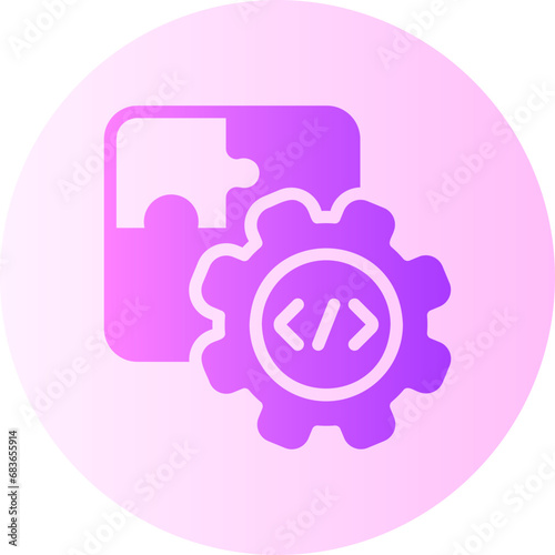 system integration gradient icon