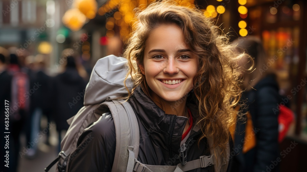 Girl Standing Middle Road London During, Wallpaper Pictures, Background Hd 