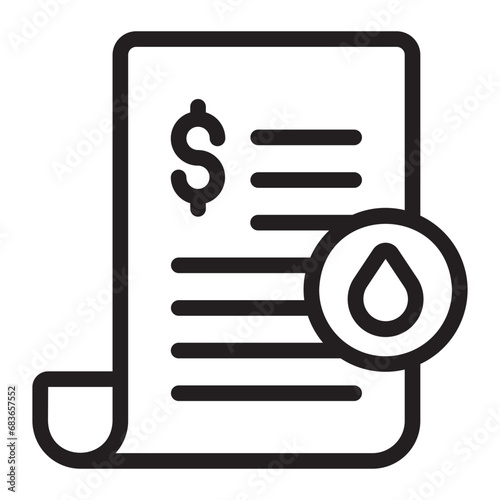 water bill line icon