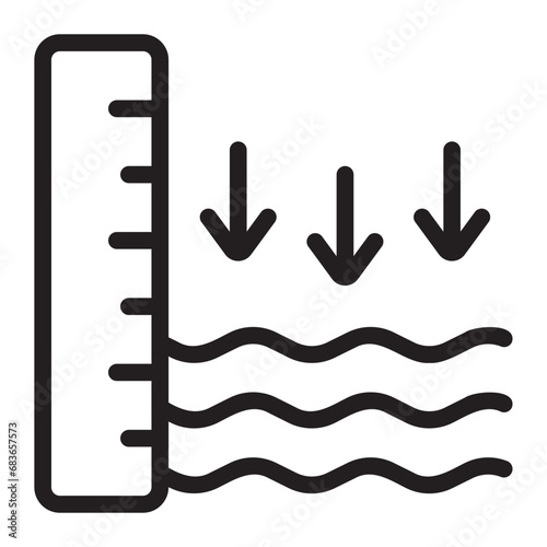 water level line icon photo