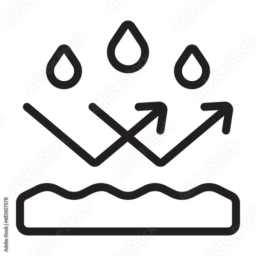water resistant line icon