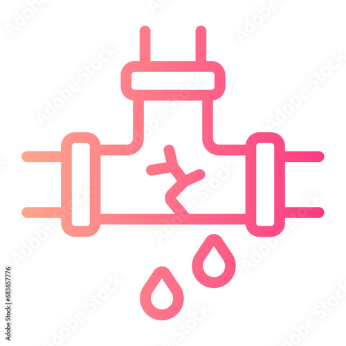 water leak gradient icon