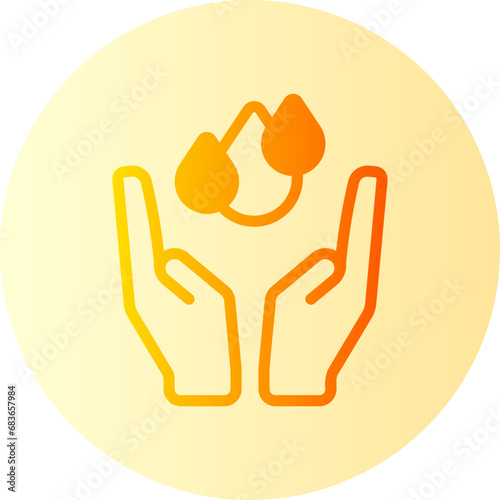 save water gradient icon