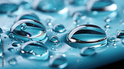 Above Closeup Waterdrops On Smooth Surface, Wallpaper Pictures, Background Hd 