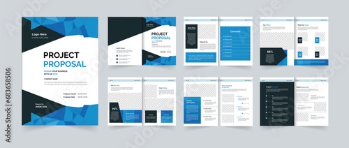 Modern project proposal template design or business proposal template or company proposal template photo