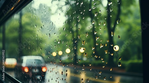 Beautiful View Rain Droplets Car Window, Wallpaper Pictures, Background Hd 