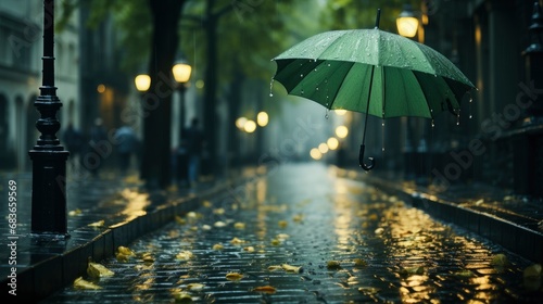 Broken Green Umbrella Park On Rainy  Wallpaper Pictures  Background Hd 