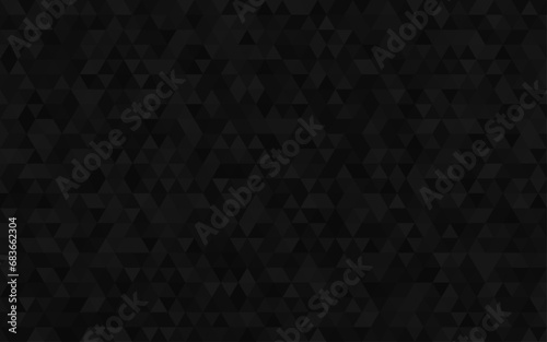 Black abstract polygonal background wall. Soft focus.