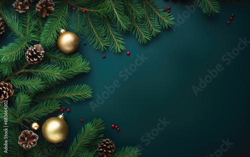 Christmas branches and deco...