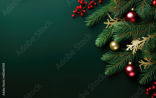 Christmas branches and deco...