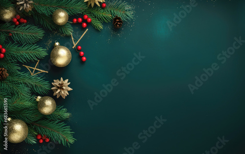 Christmas branches and deco...