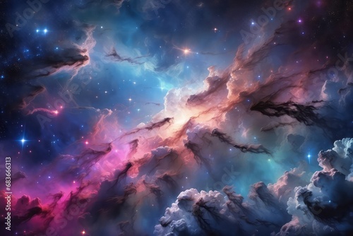 Celestial Dreamscape: Nebula's Embrace Galaxy Sky