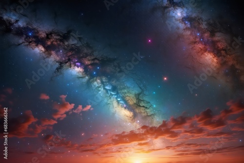 Celestial Dreamscape: Nebula's Embrace Galaxy Sky