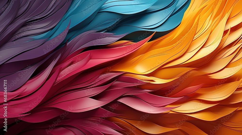 Colorful 3D brush Strokes Background Wallpaper