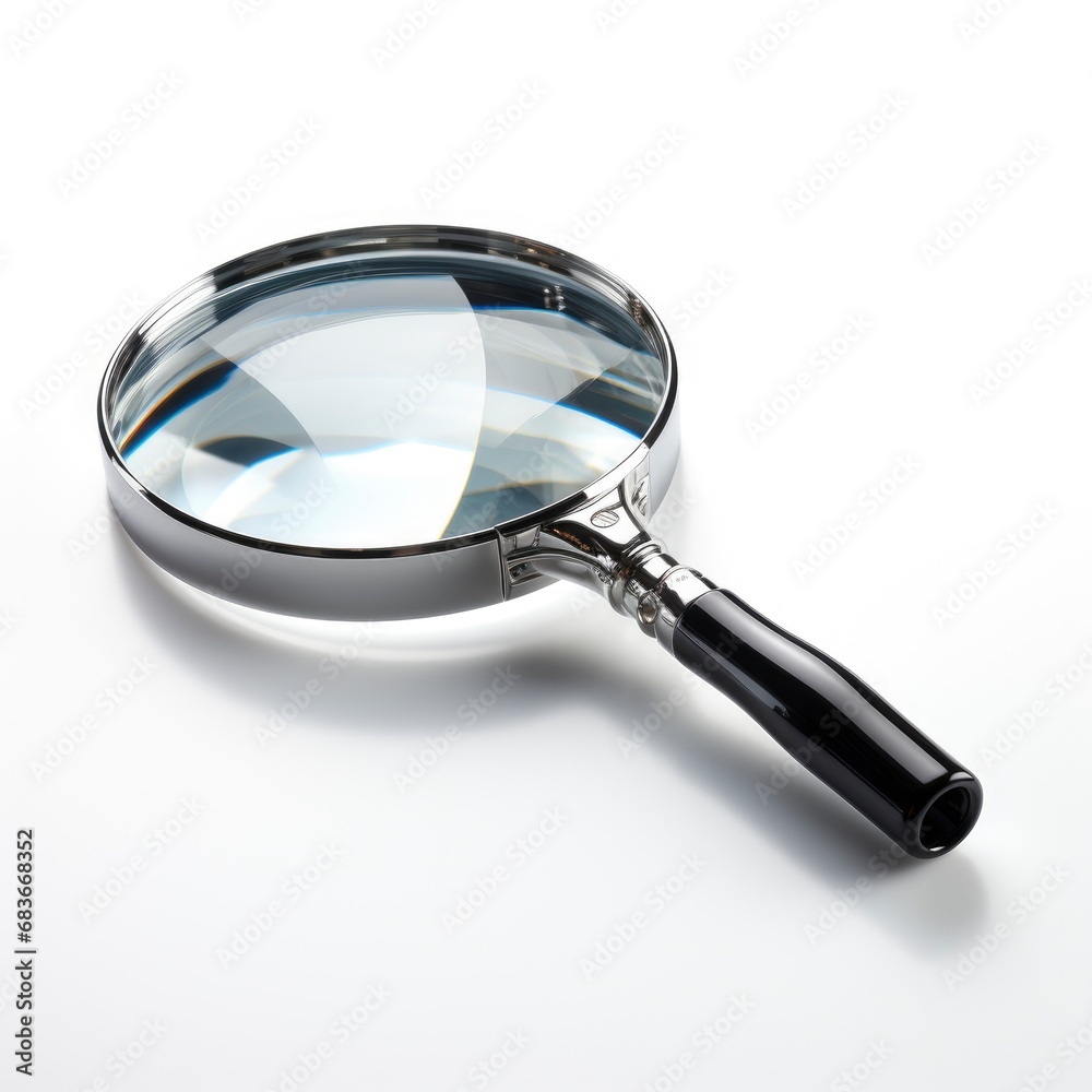 Magnifying Glass Isolated On White Background, Isolated On White Background, For Design And Printing Magnifying Glass Isolated On White Background, Isolated On White Background, For Design And Printing