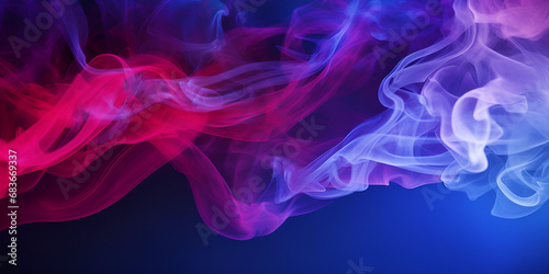 Colored Smoke on Isolated Black Background Dense Multicolored Smoke in Colors of Red Purple