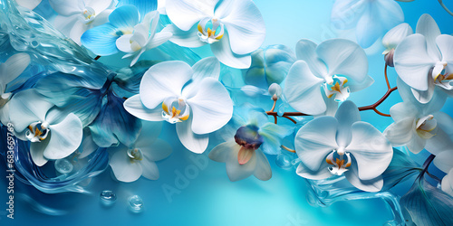 Natural orchid flower background