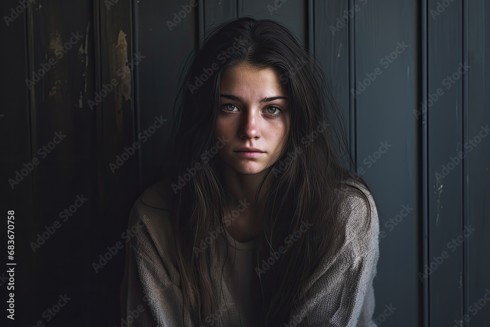 sad and lonely young woman suffering from depression and anxiety sad and lonely young woman suffering from depression and anxiety