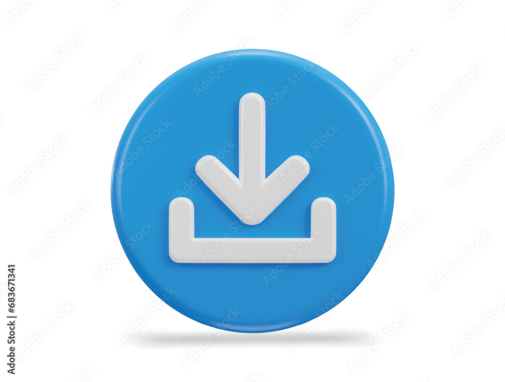 download button icon 3d rendering download button icon 3d rendering