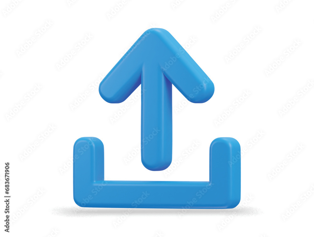upload icon 3d rendering vector illustration upload icon 3d rendering vector illustration
