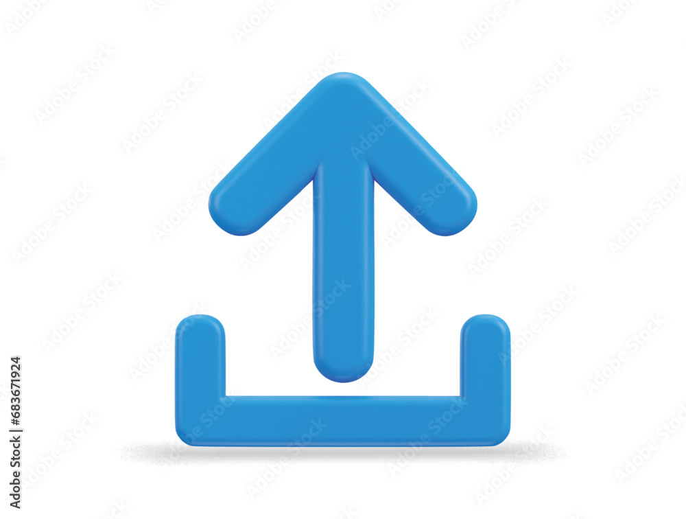 upload icon 3d rendering vector illustration upload icon 3d rendering vector illustration