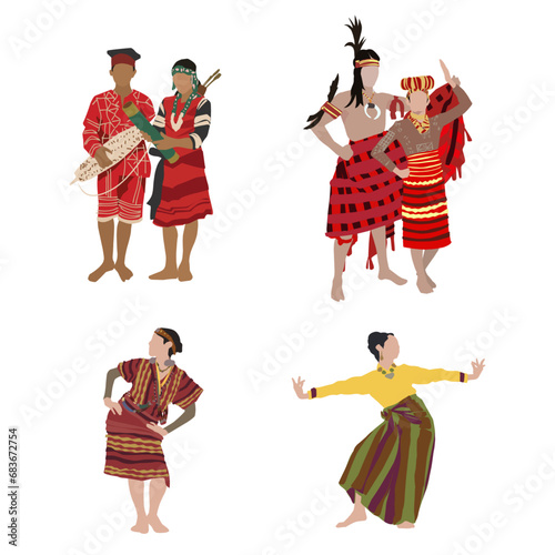 Philippine Ethnic Tribes in Traditional Attires: A Rich Collection of Cultural Showcase photo