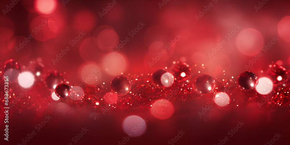 Red christmas background with a beautiful glitter bokeh ,,
Joyful Glitz  Festive Red Background with Sparkling Lights Generative Ai