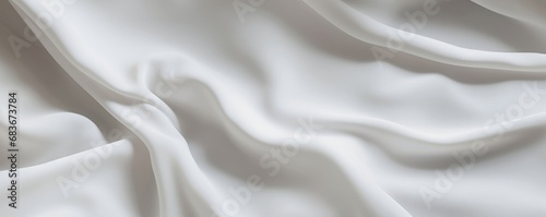Wedding Background with Light Bridal Textile. Wrinkles and Folds form a Smooth White Texture, Generative AI