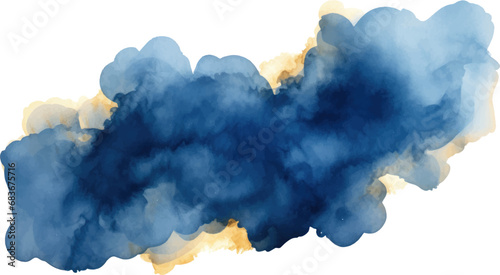 blue gold watercolor background photo