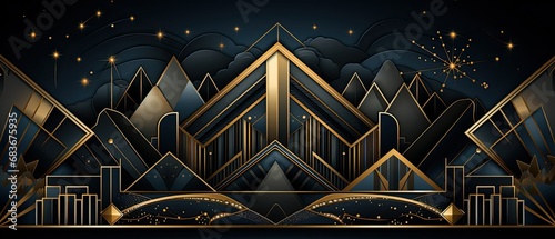 Art Deco New Years Banner