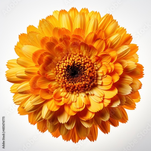 Calendula Officinalis Flower Isolated On White  Isolated On White Background  For Design And Printing