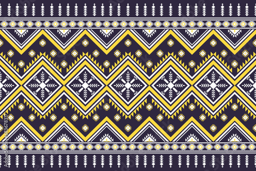 Geometric design fabric pattern, seamless, wallpaper, clothing, carpet, fiber, yarn and shawl. Asian Indian. Abstract background.