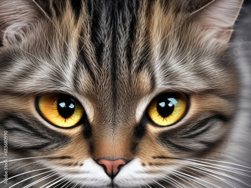 close up portrait of a cat