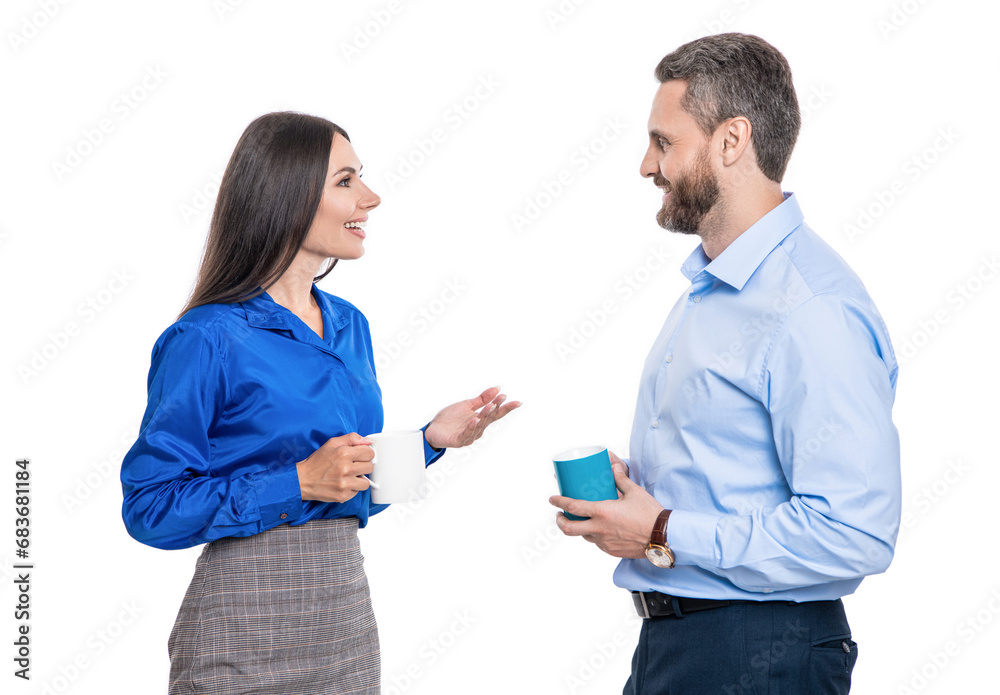 Coffee break in office. Business colleague at coffee break isolated. Businesspeople communicating with cup. Colleagues having business meeting. Corporate break of businesspeople. Exchanged ideas Coffee break in office. Business colleague at coffee break isolated. Businesspeople communicating with cup. Colleagues having business meeting. Corporate break of businesspeople. Exchanged ideas