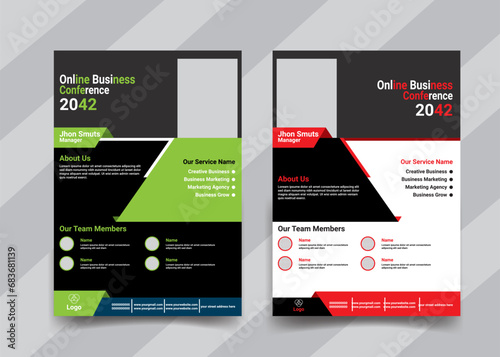 Creative business flyer template design