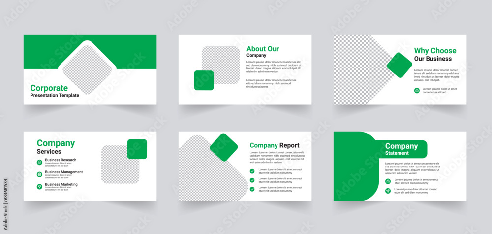 Corporate business presentation template design
