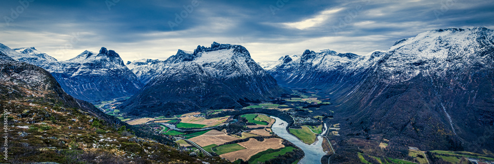 The mountains of Andalsnes in Norway