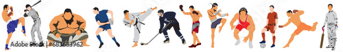 silhouette of a different sports
